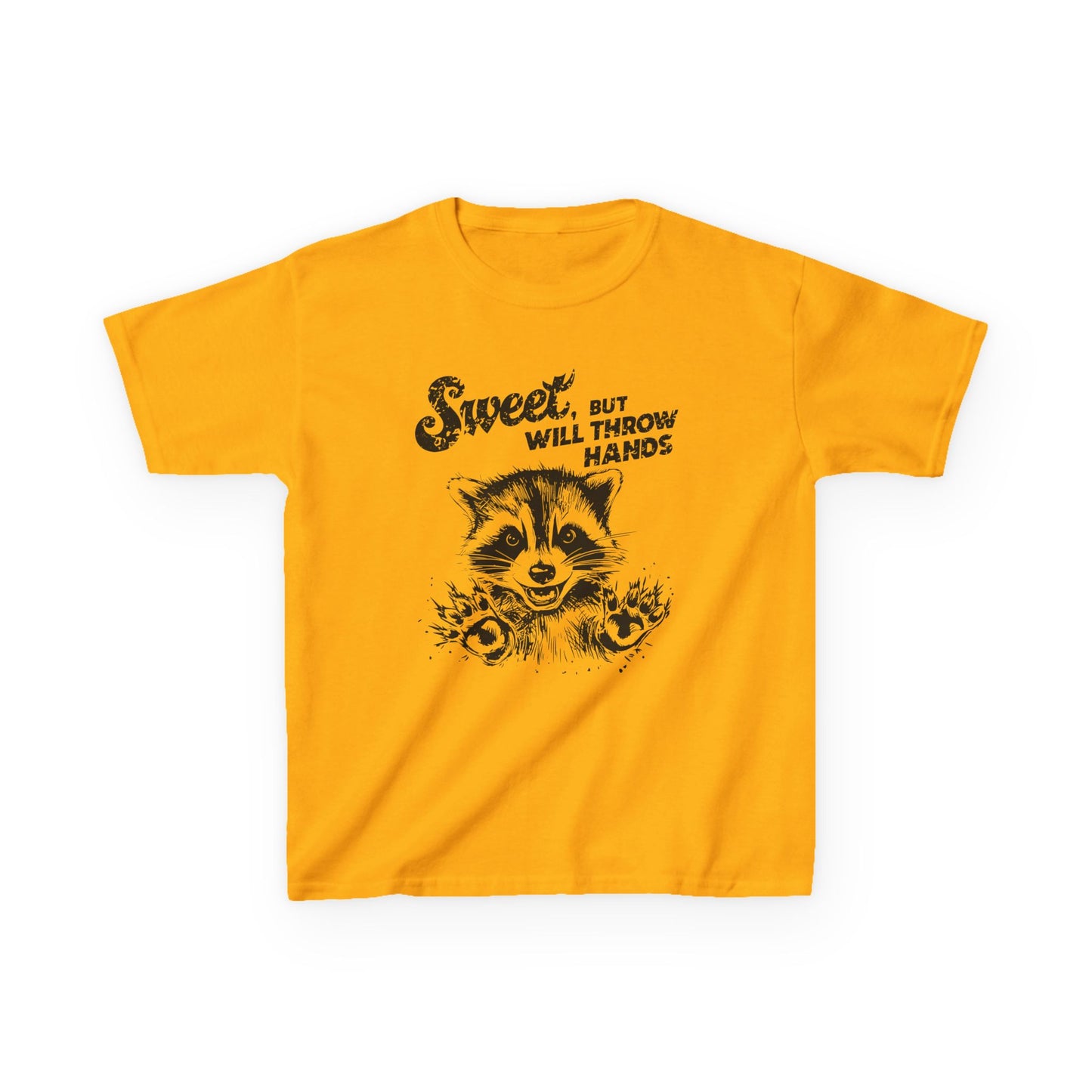 Kids Cotton T-Shirt | Sweet but will Throw Hands