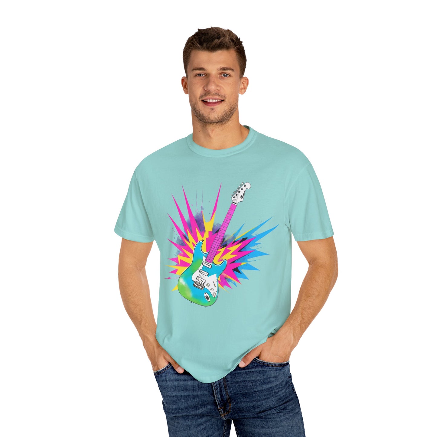 Cotton T-Shirt | Neon Guitar