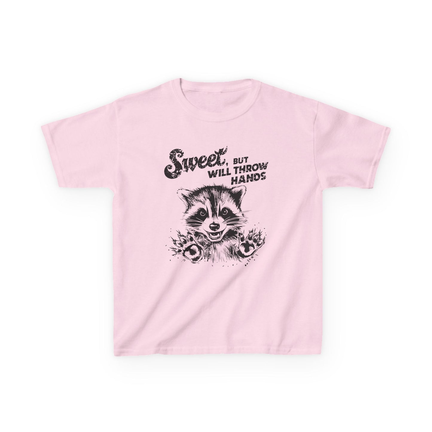 Kids Cotton T-Shirt | Sweet but will Throw Hands