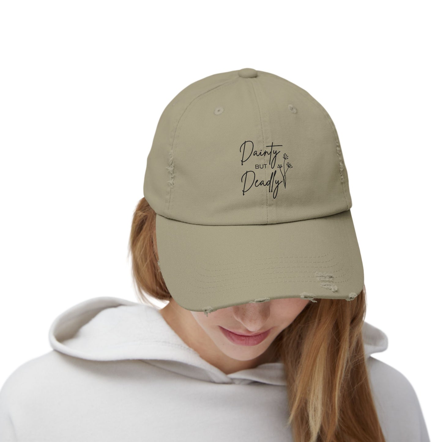 Distressed Ball Cap | Dainty But Deadly