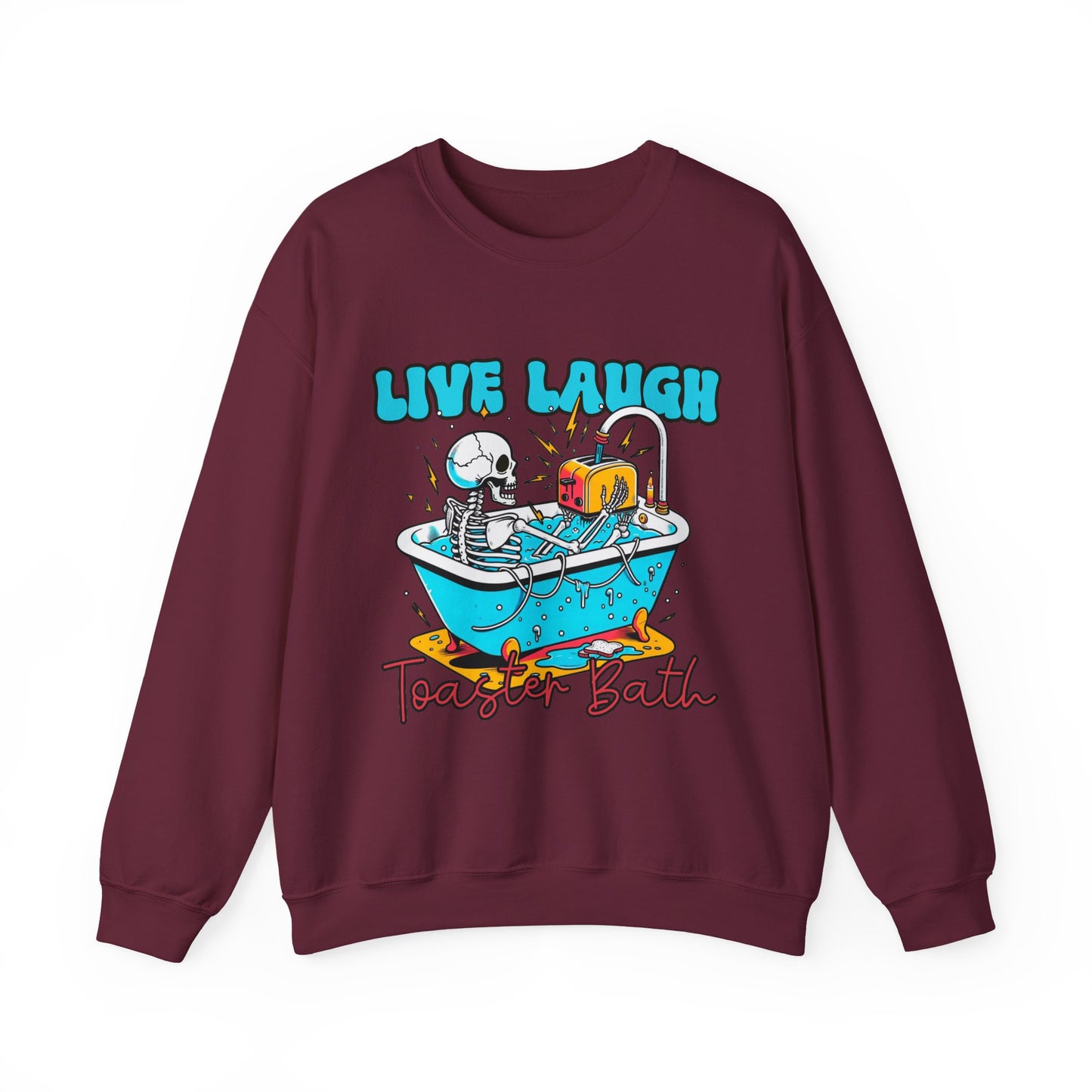 Crewneck Sweatshirt | Live Laugh Toaster Bath