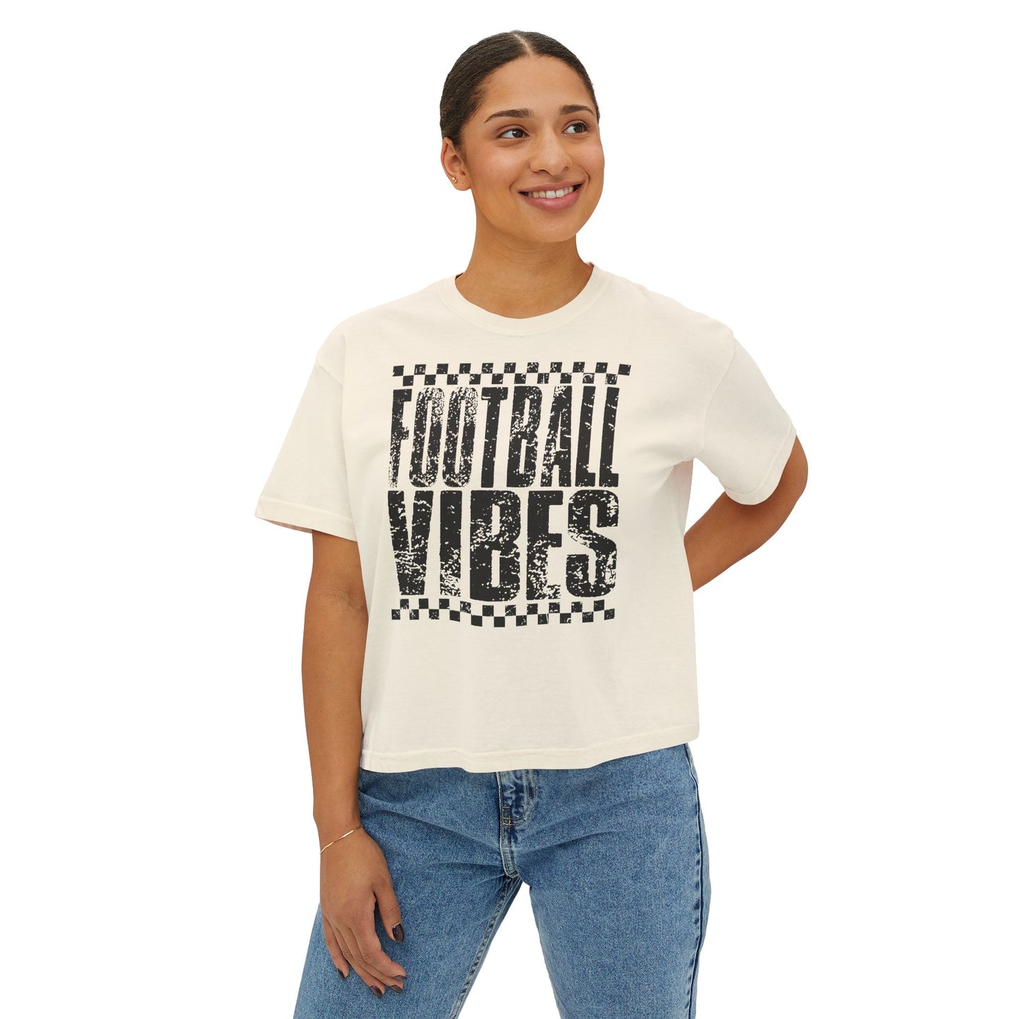 Women's Boxy Tee | Football Vibes