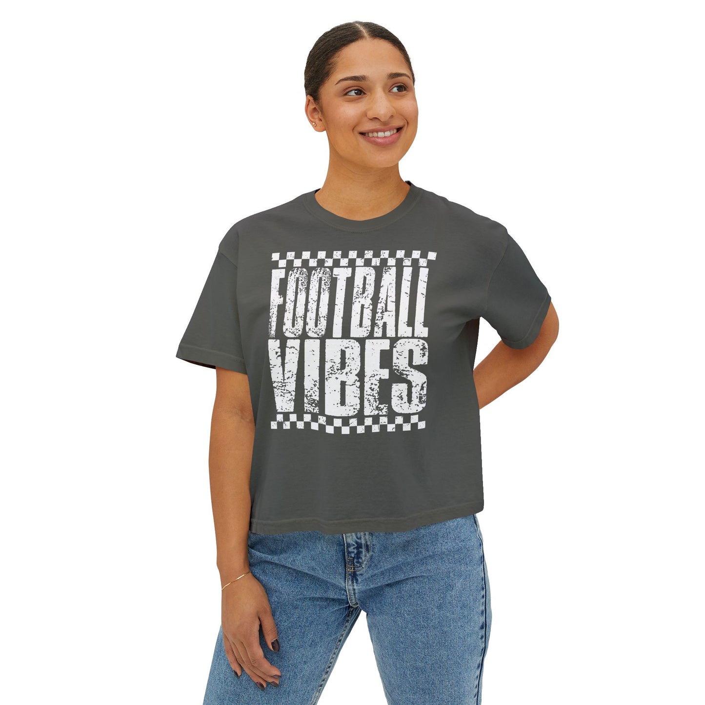 Women's Boxy Tee | Football Vibes