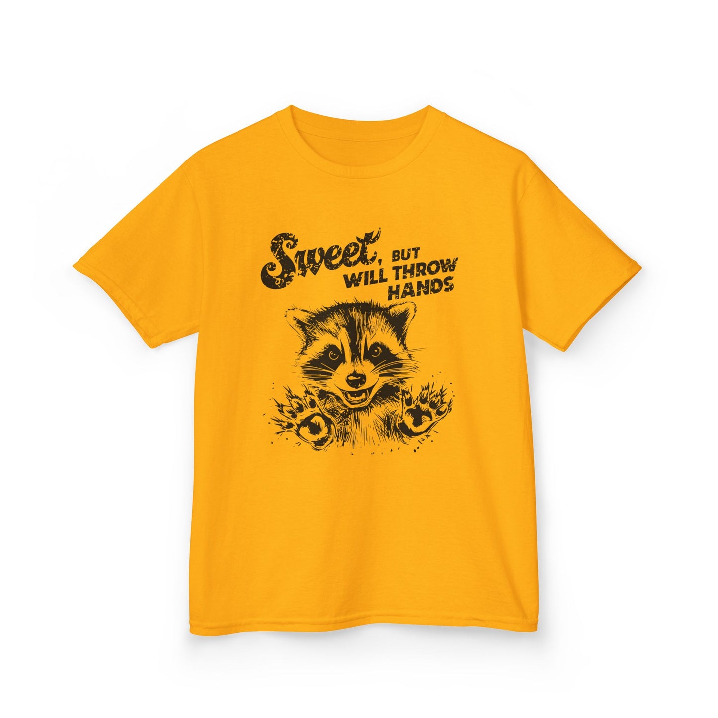 Kids Cotton T-Shirt | Sweet but will Throw Hands