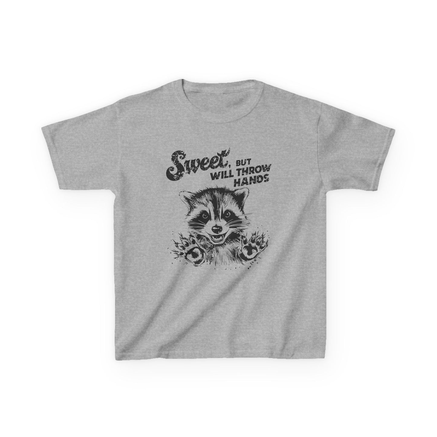 Kids Cotton T-Shirt | Sweet but will Throw Hands