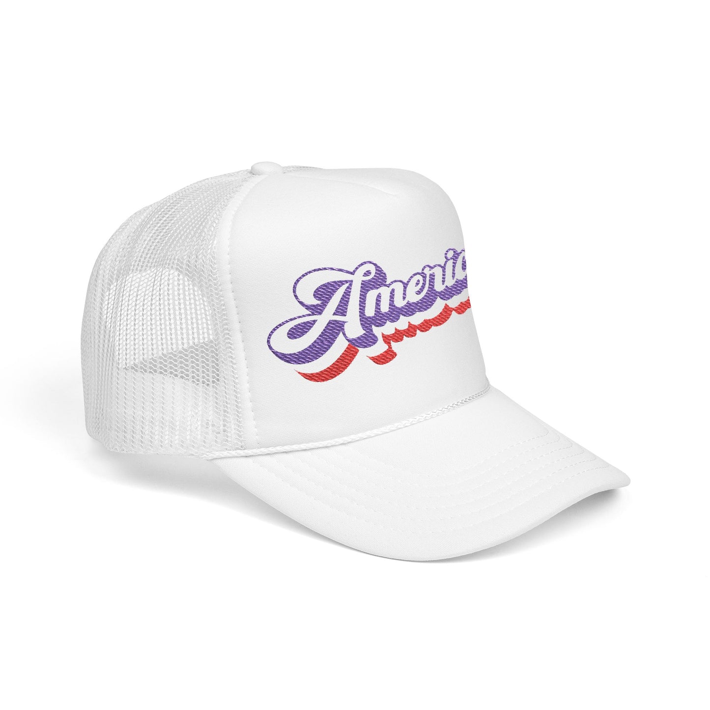 Embroidered Foam Trucker Hat | America