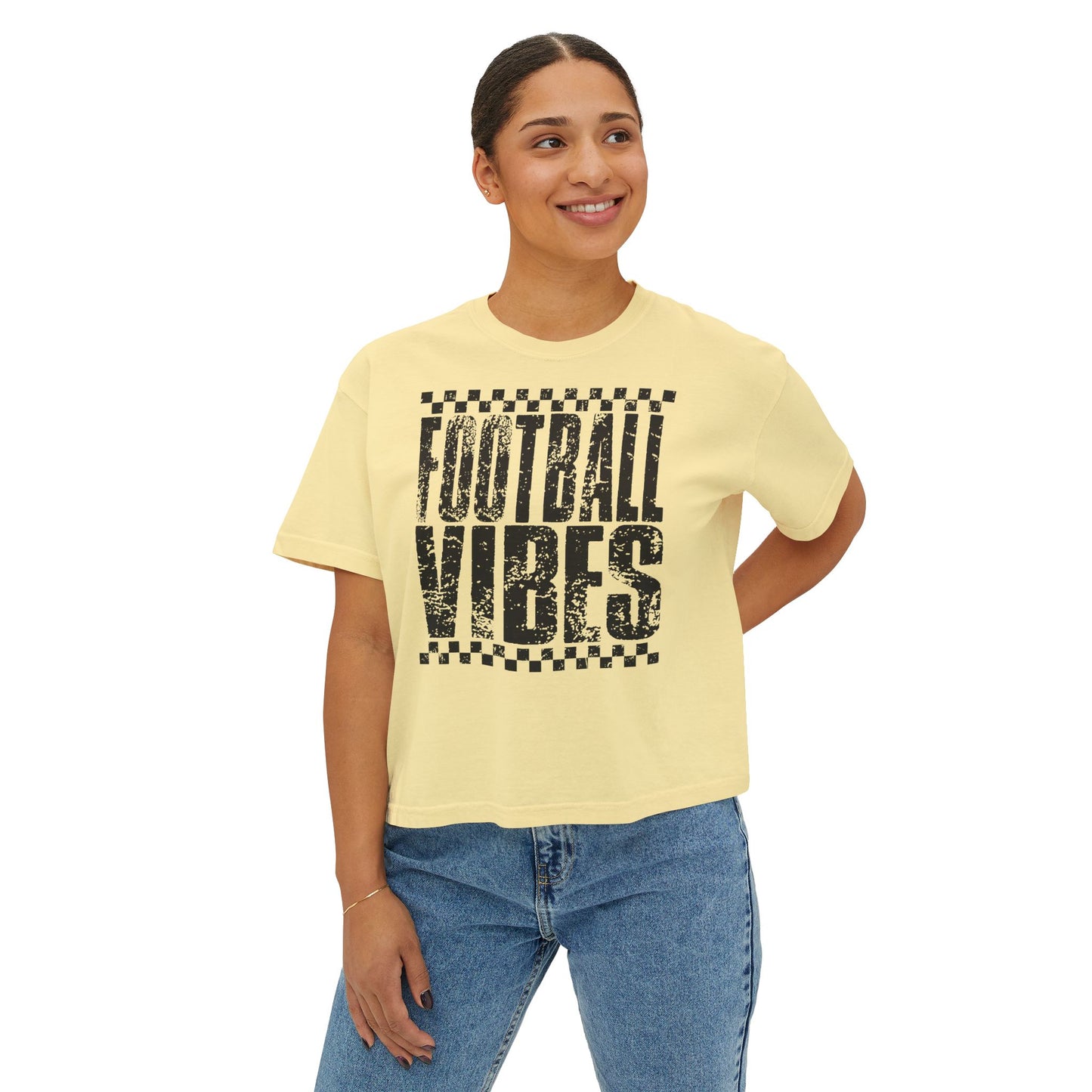 Women's Boxy Tee | Football Vibes