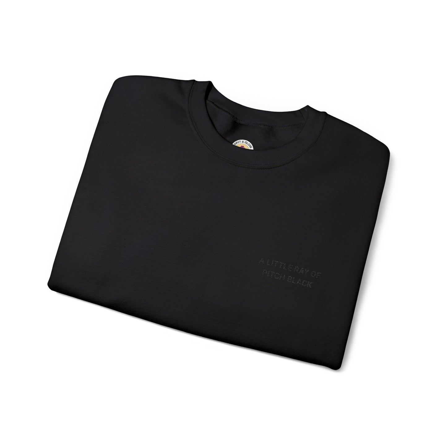 Embroidered Sweatshirt | A Little Ray of Pitch Black