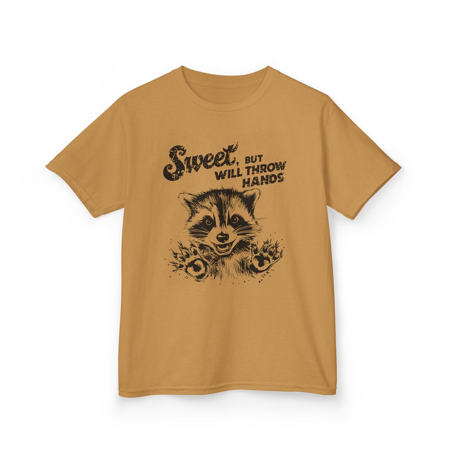 Kids Cotton T-Shirt | Sweet but will Throw Hands