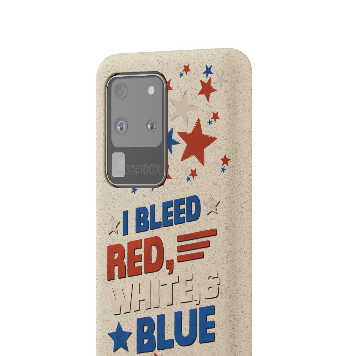 Biodegradable Phone Case | I Bleed Red, White, & Blue