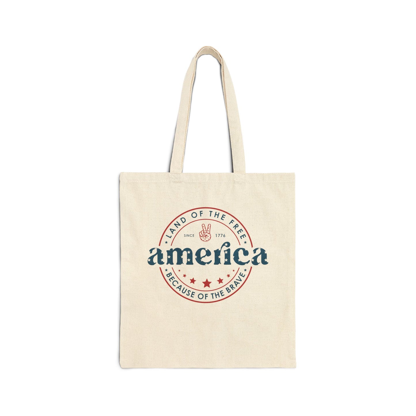 Cotton Canvas Tote Bag | Land of the Free