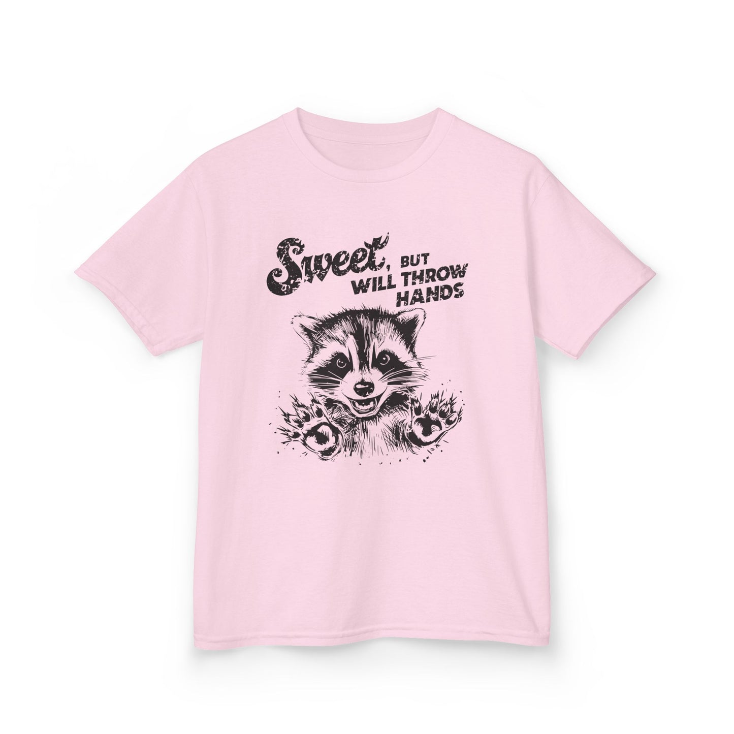Kids Cotton T-Shirt | Sweet but will Throw Hands