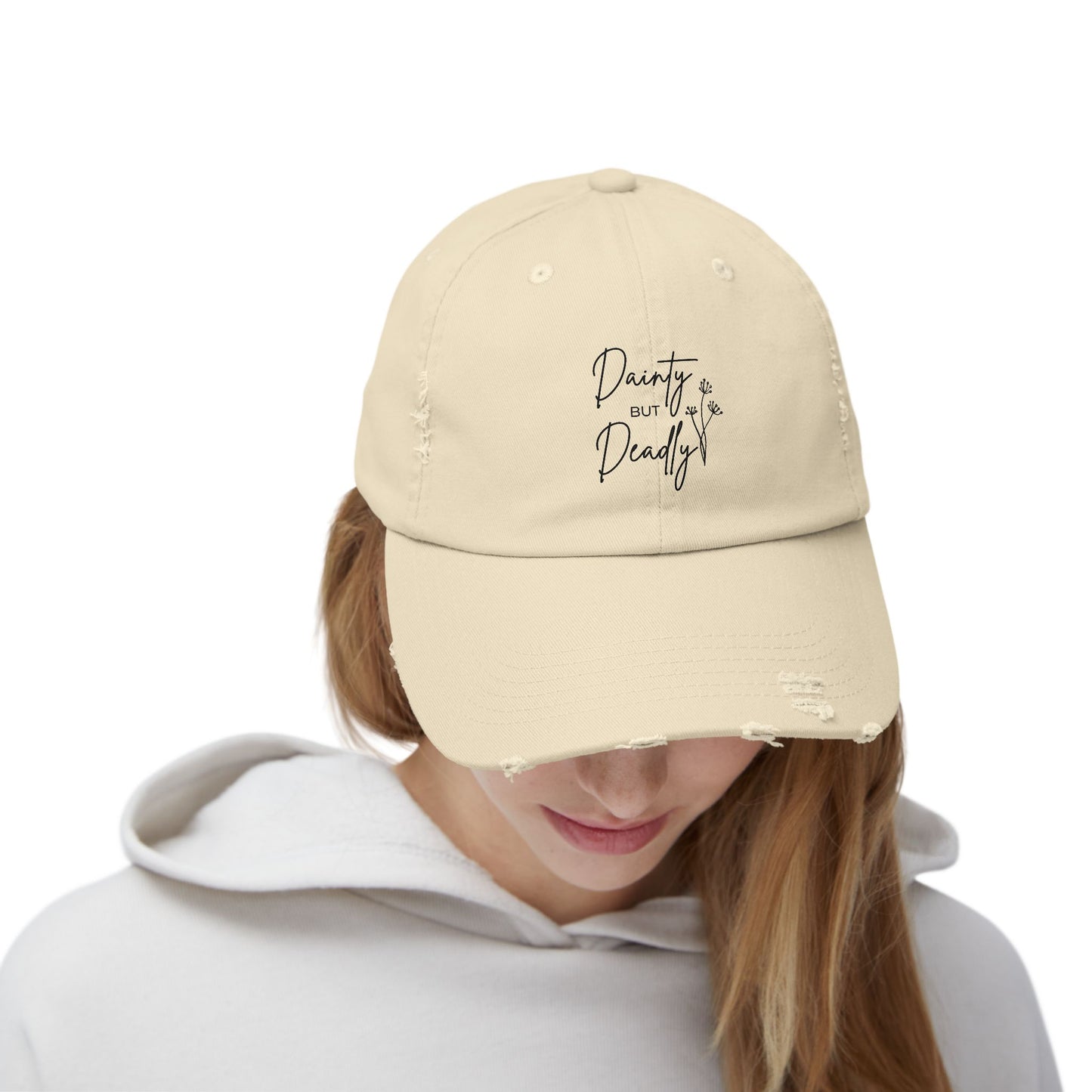 Distressed Ball Cap | Dainty But Deadly