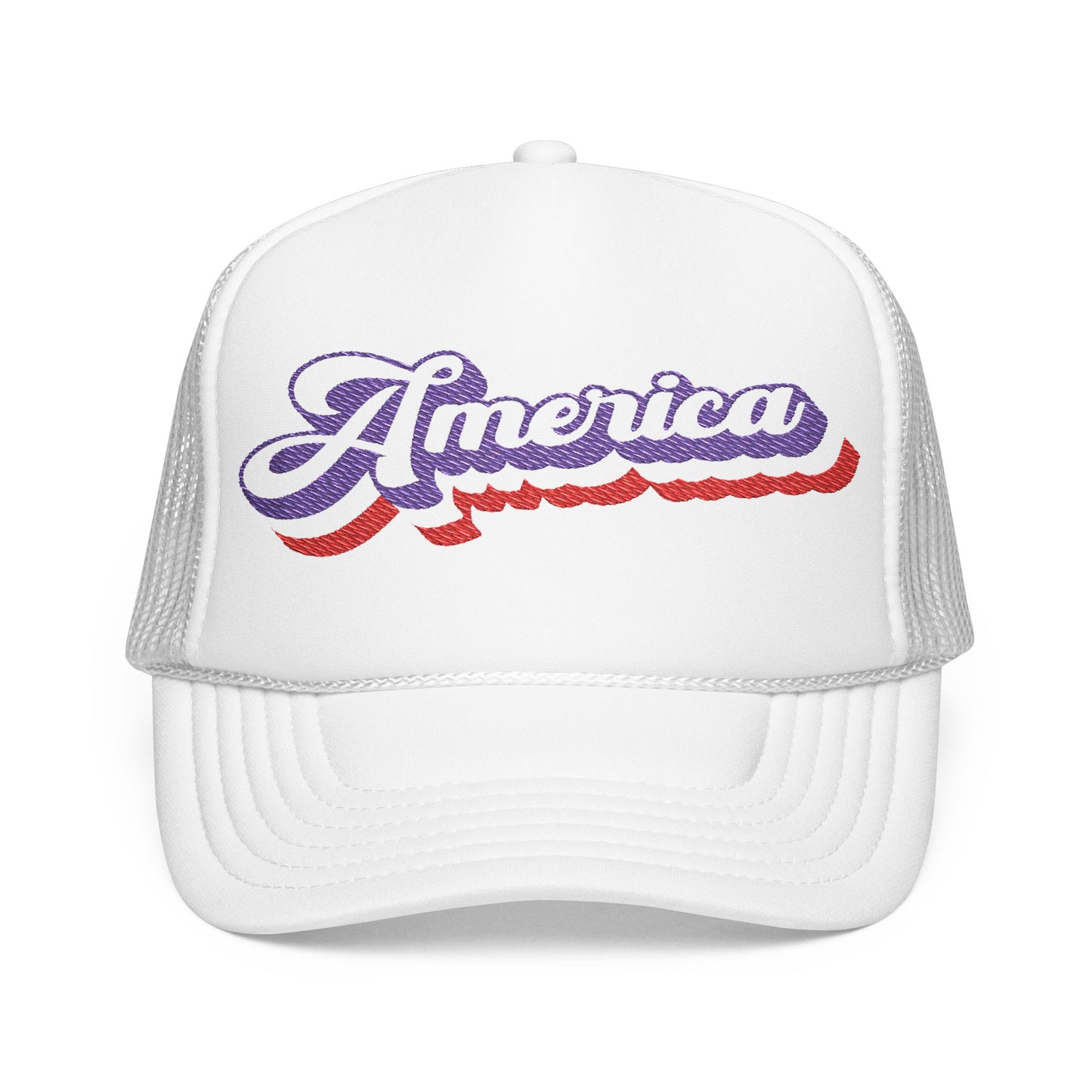 Embroidered Foam Trucker Hat | America