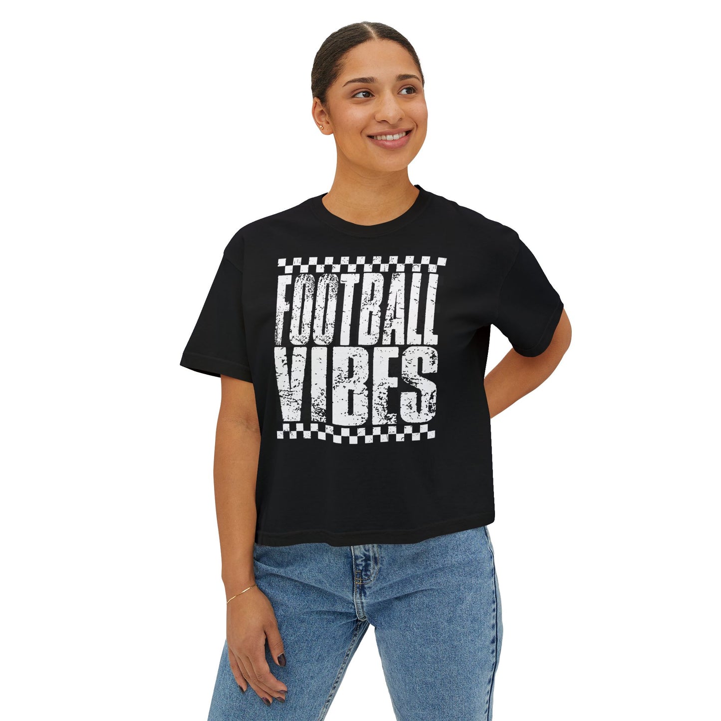 Women's Boxy Tee | Football Vibes