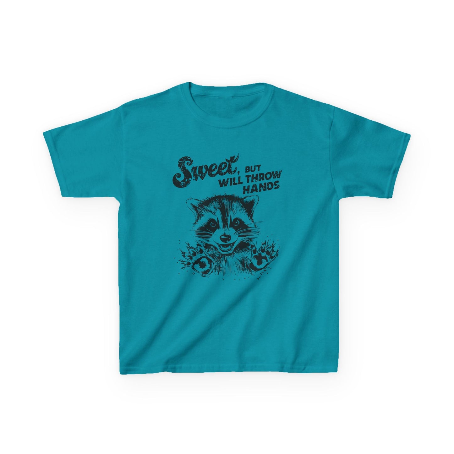 Kids Cotton T-Shirt | Sweet but will Throw Hands