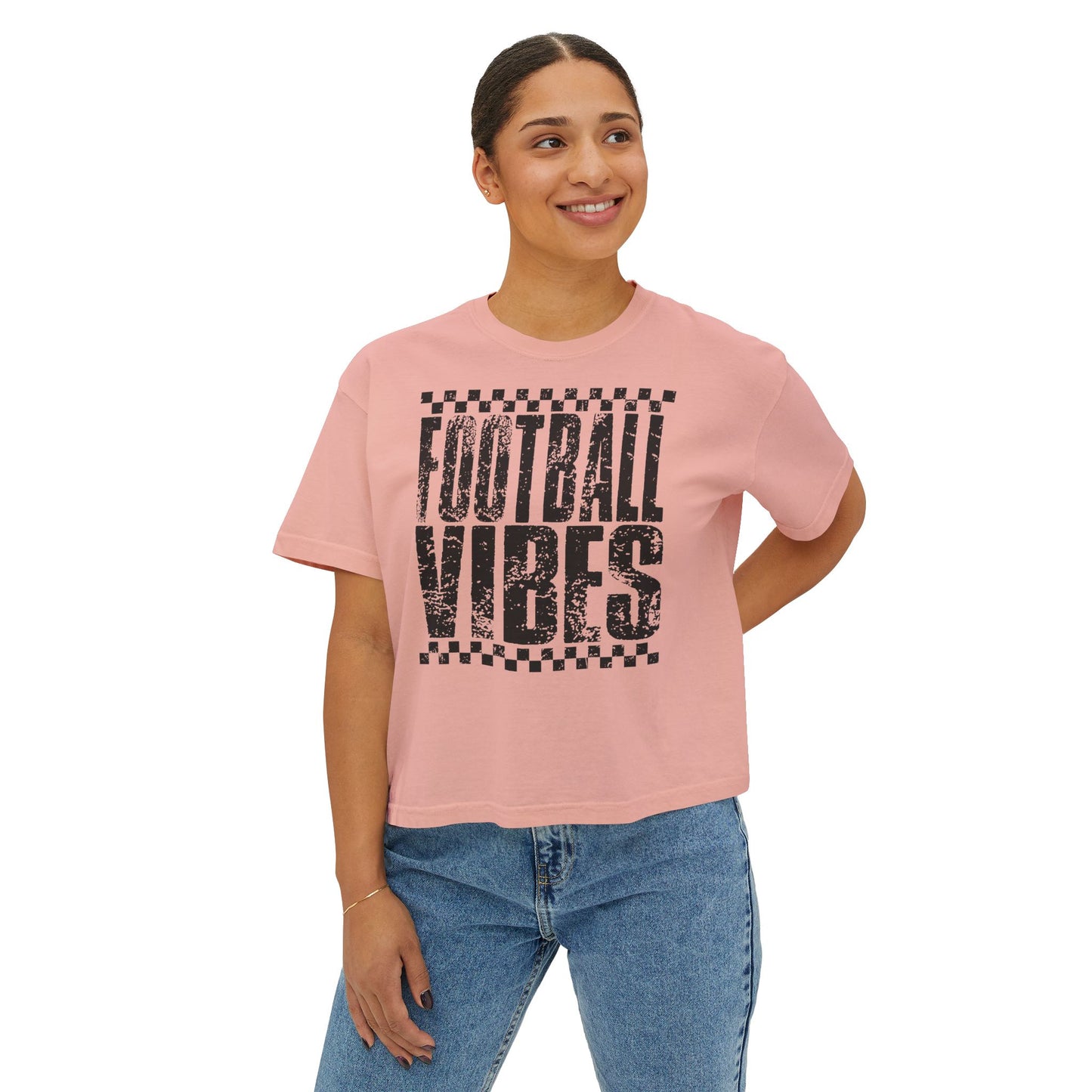 Women's Boxy Tee | Football Vibes