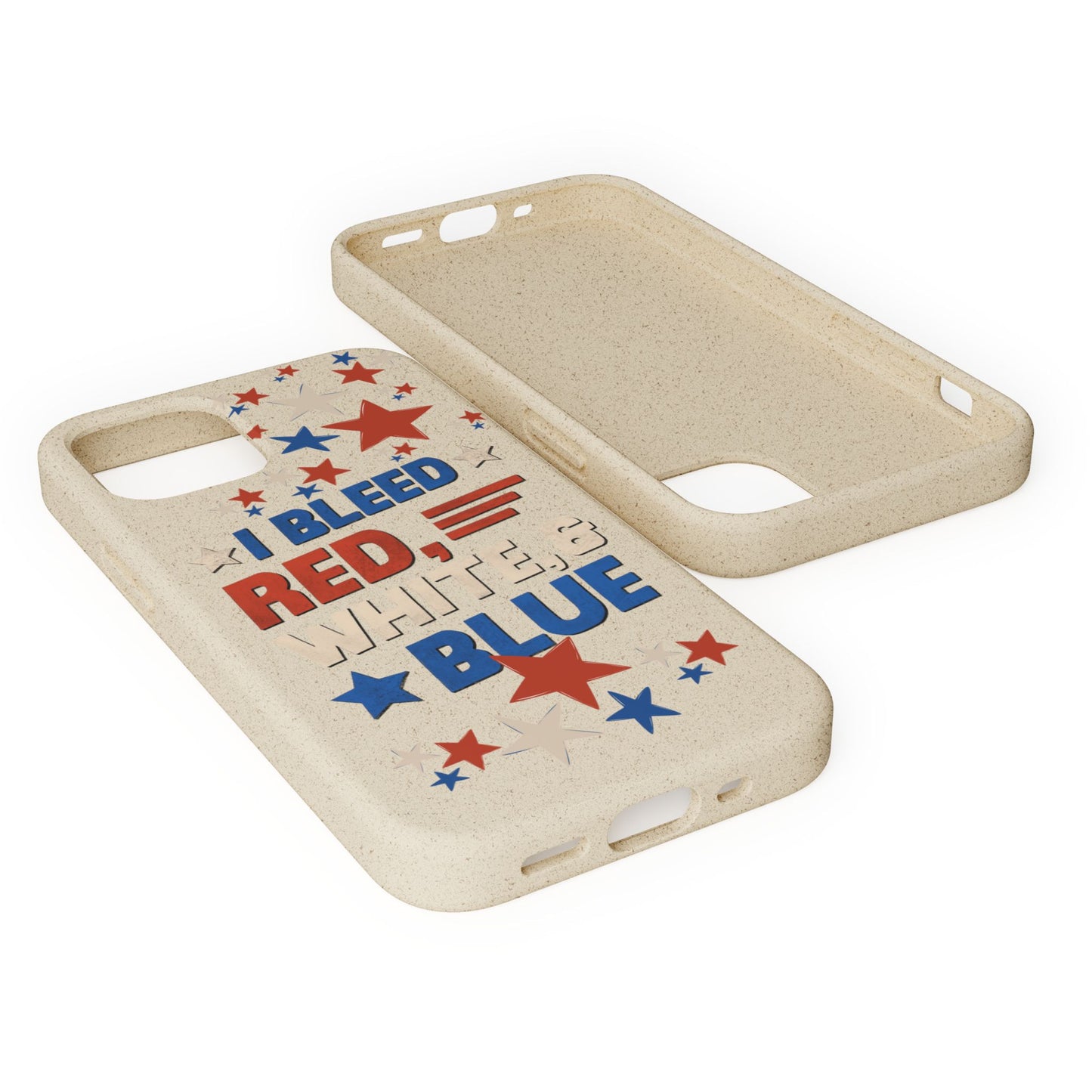 Biodegradable Phone Case | I Bleed Red, White, & Blue