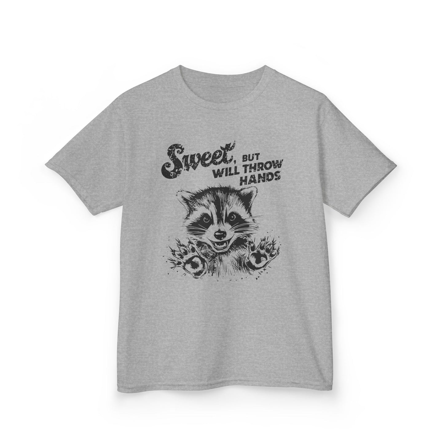 Kids Cotton T-Shirt | Sweet but will Throw Hands