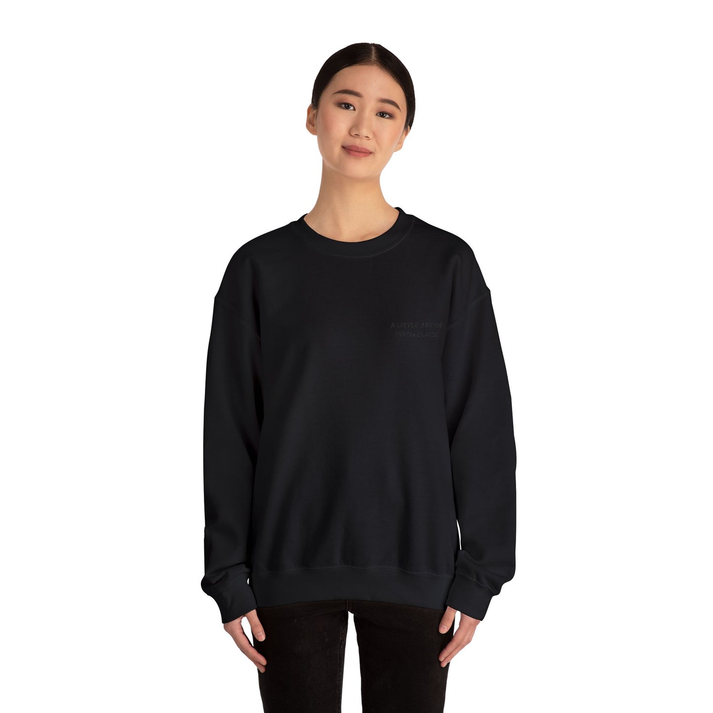 Embroidered Sweatshirt | A Little Ray of Pitch Black