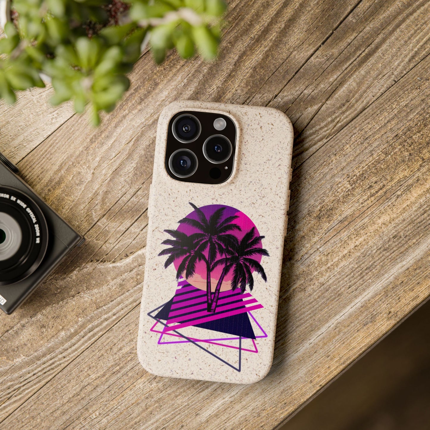 Biodegradable Phone Case | Neon Palms