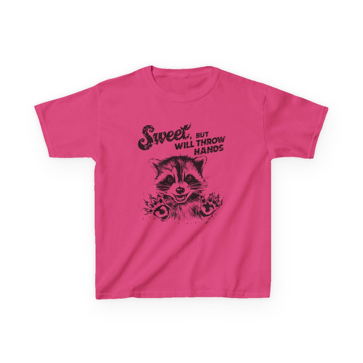 Kids Cotton T-Shirt | Sweet but will Throw Hands
