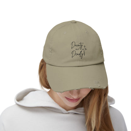 Distressed Ball Cap | Dainty But Deadly