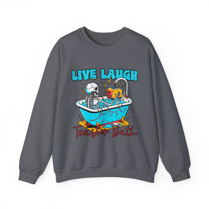 Crewneck Sweatshirt | Live Laugh Toaster Bath