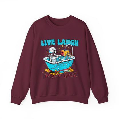 Crewneck Sweatshirt | Live Laugh Toaster Bath