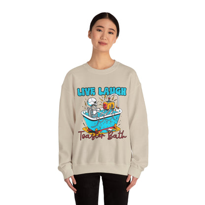 Crewneck Sweatshirt | Live Laugh Toaster Bath