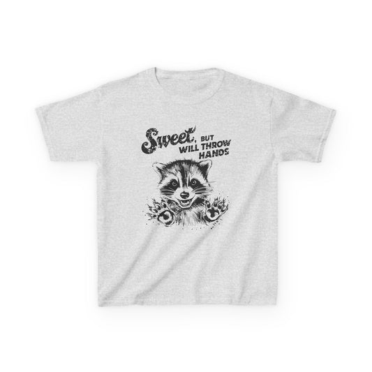 Kids Cotton T-Shirt | Sweet but will Throw Hands