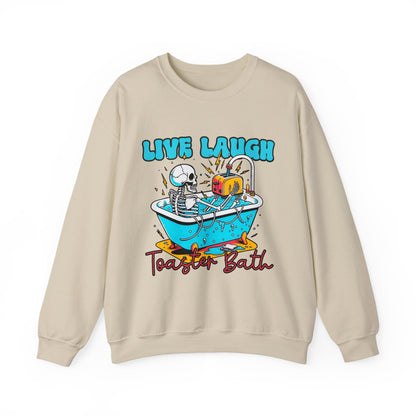 Crewneck Sweatshirt | Live Laugh Toaster Bath