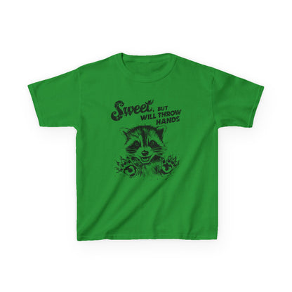 Kids Cotton T-Shirt | Sweet but will Throw Hands