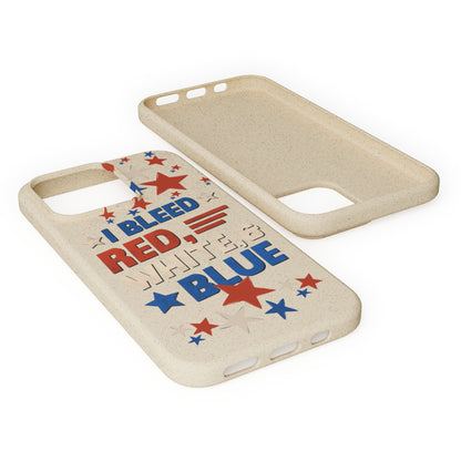 Biodegradable Phone Case | I Bleed Red, White, & Blue