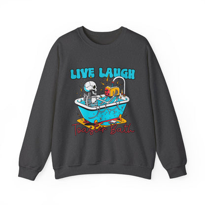 Crewneck Sweatshirt | Live Laugh Toaster Bath