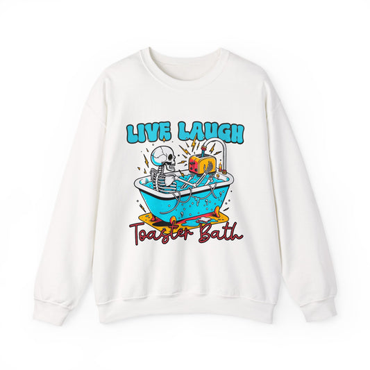 Crewneck Sweatshirt | Live Laugh Toaster Bath