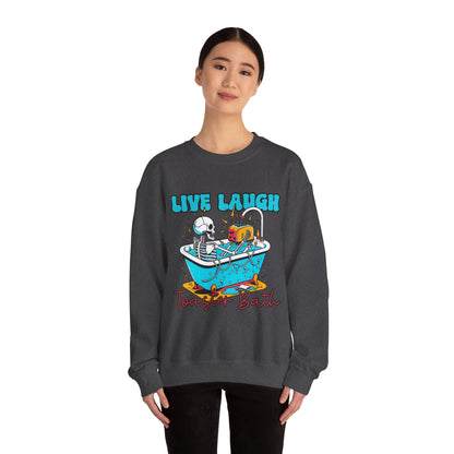 Crewneck Sweatshirt | Live Laugh Toaster Bath