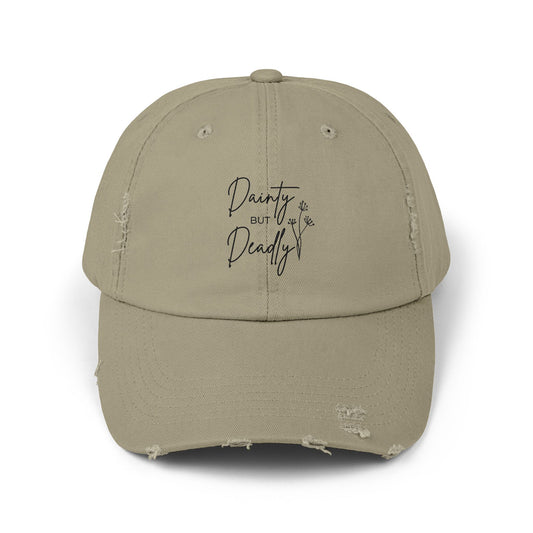 Distressed Ball Cap | Dainty But Deadly