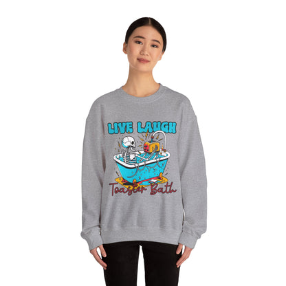 Crewneck Sweatshirt | Live Laugh Toaster Bath