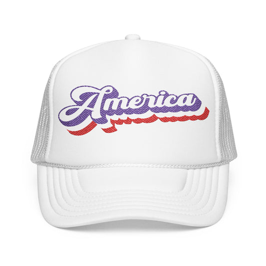 Embroidered Foam Trucker Hat | America