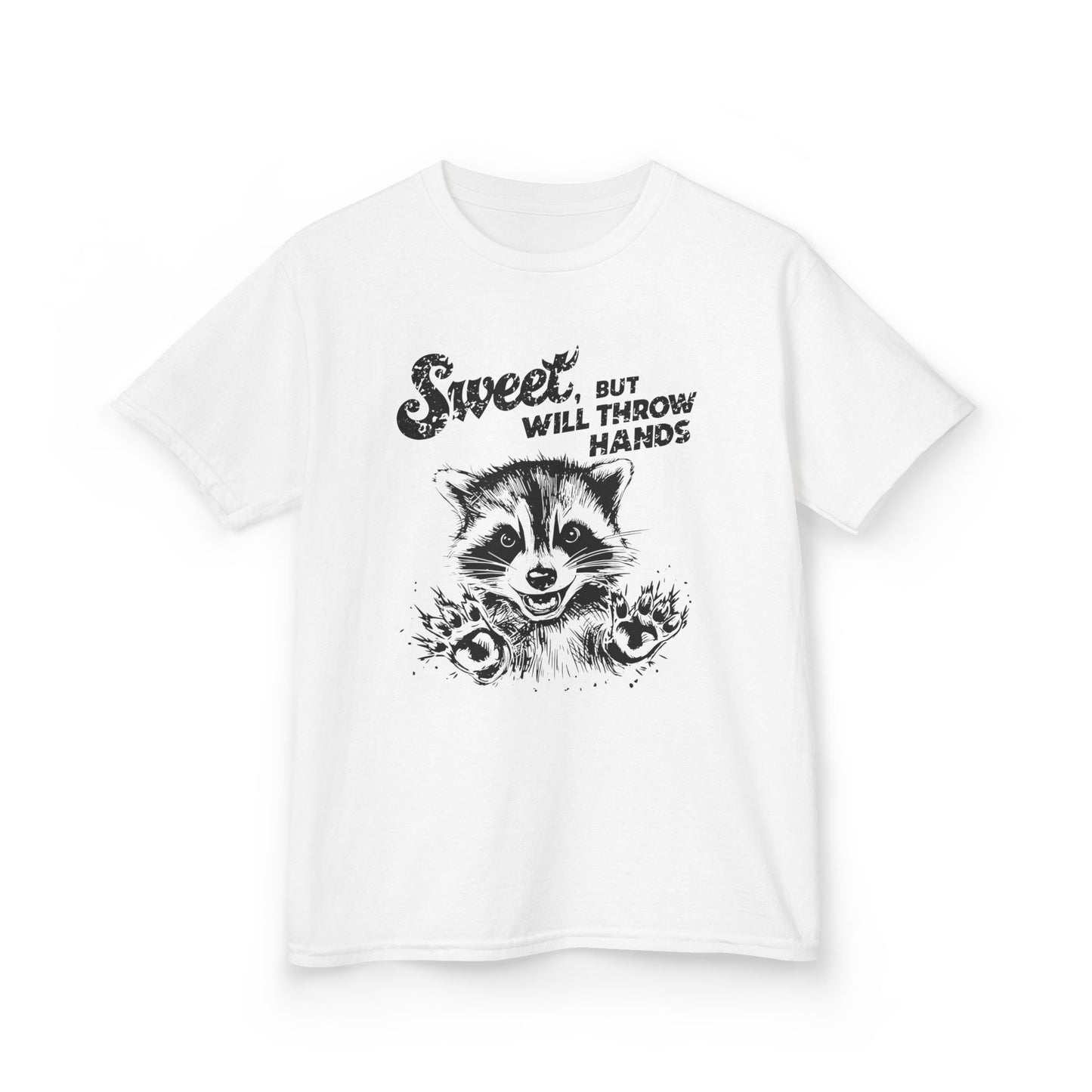 Kids Cotton T-Shirt | Sweet but will Throw Hands